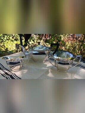 Vintage 1891 Dutchess Plate Silver Tea Service By Bird & Co/Bird & Blake